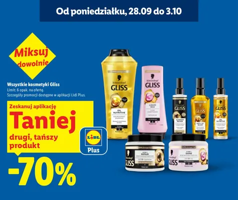 Olejek do włosów Gliss Daily Oil Elixir promocja w Lidl