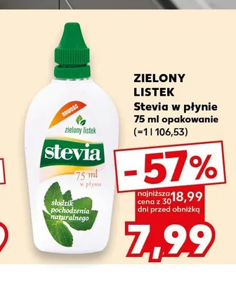 Stevia w płynie Zielony Listek promocja w Kaufland
