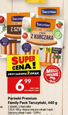 Parówki Premium Family Pack Tarczyński z kurczaka promocja w Twój Market