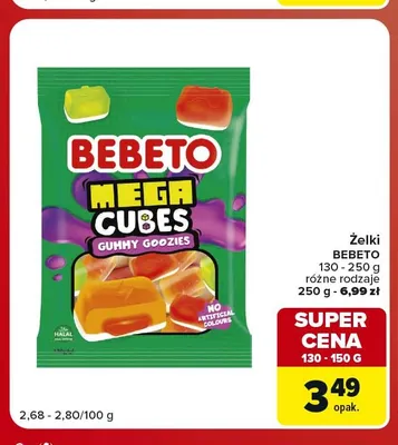 Żelki Bebeto Mega Cubes promocja w Carrefour Market