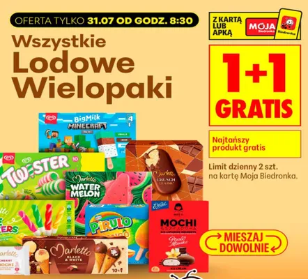 Lody Marletto Black & White 10-pak promocja w Biedronka
