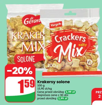 Krakersy solone Yarych promocja w Dino