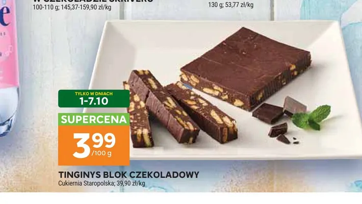 Tinginys blok czekoladowy Cukiernia Staropolska promocja w Stokrotka