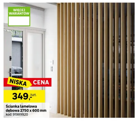 Ścianka lamelowa dębowa promocja w Leroy Merlin