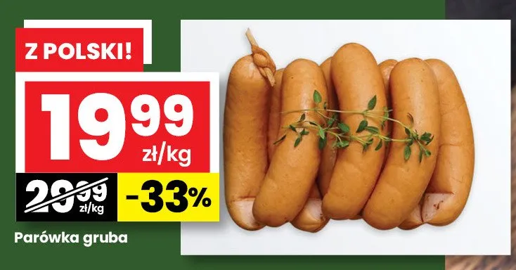 Parówka gruba promocja w emma MARKET