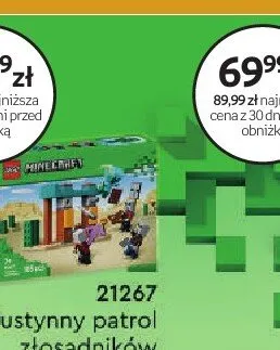 Klocki LEGO Minecraft 21267 Pustynny patrol złosadników promocja w Empik