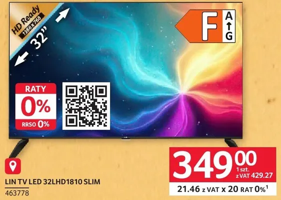 Telewizor LED LIN 32LHD1810 SLIM 463778 promocja w Selgros