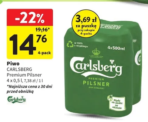 Piwo Premium Pilsner promocja w Intermarche