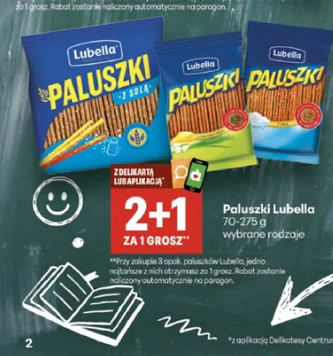 Paluszki serowo-cebulowe Lubella paluszki promocja w Delikatesy Centrum