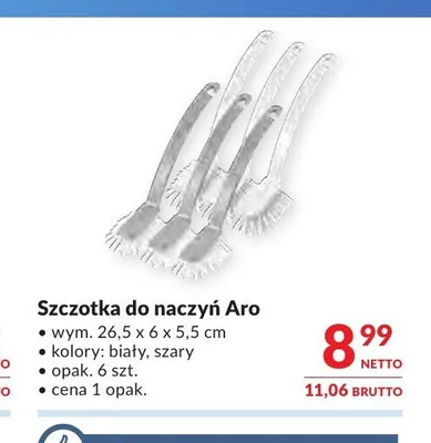 Szczotka do naczyń Aro 6-pak promocja w Makro