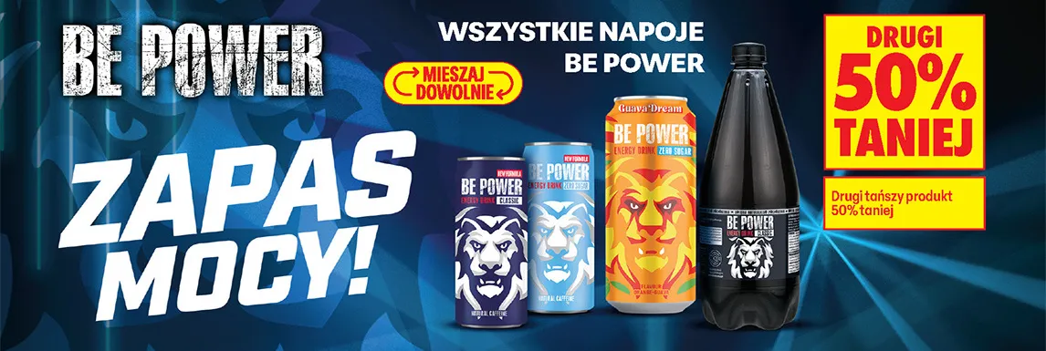 Napoje Be Power promocja w Biedronka