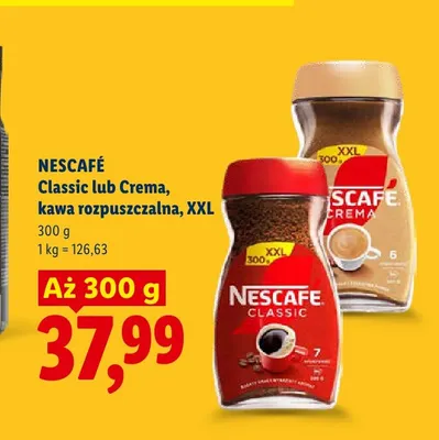 Kawa rozpuszczalna Nescafé Classic XXL promocja w Lidl