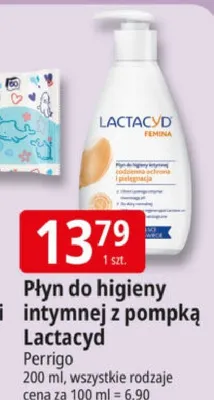 Płyn do higieny intymnej z pompką Lactacyd promocja w Leclerc