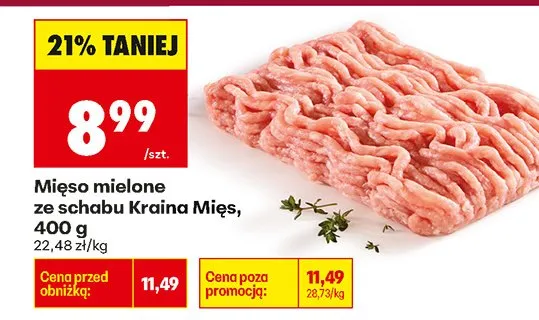 Mięso mielone ze schabu promocja w Biedronka