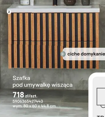 Szafka pod umywalkę wisząca Defra Line dąb promocja w Castorama