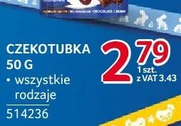 Czekotubka 50 g wszystkie rodzaje promocja w Selgros