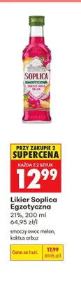 Likier Soplica Egzotyczna Kaktus Arbuz promocja w Biedronka