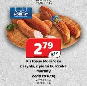 Kiełbasa Morlińska z piersi kurczaka Morliny promocja w Delfin