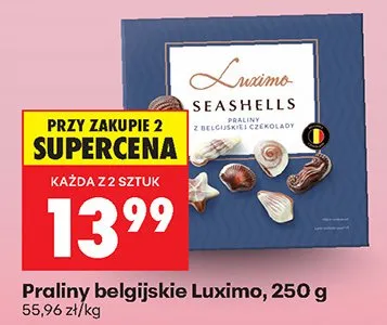 Praliny belgijskie Seashells z deserami czekolady promocja w Biedronka