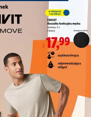 Koszulka funkcyjna męska Crivit promocja