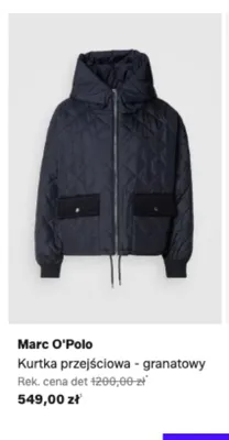 Kurtka przejściowa Marc O'Polo granatowy promocja w Lounge by Zalando