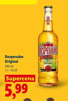 Piwo smakowe Desperados Original promocja w Lidl