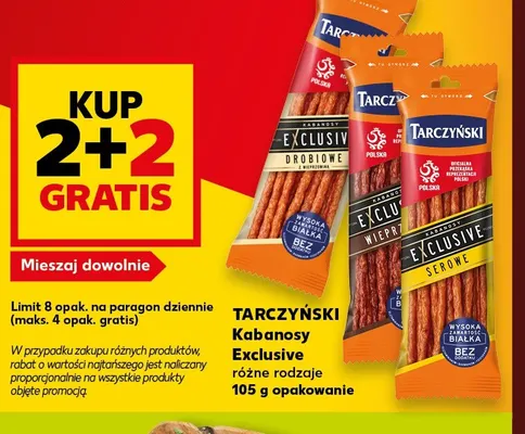 Kabanosy Exclusive wieprzowe Tarczyński promocja w Kaufland