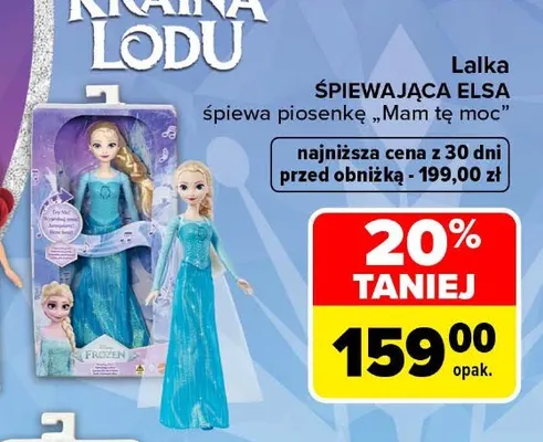 Lalka śpiewająca Elsa Disney Kraina Lodu promocja w Carrefour