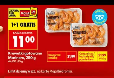 Krewetki gotowane Marinero promocja w Biedronka