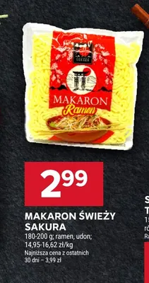 Makaron świeży Sakura Ramen promocja w Stokrotka