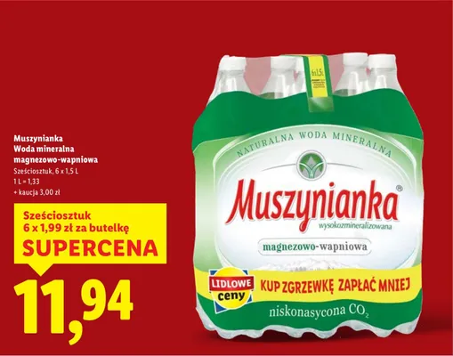 Woda mineralna magnezowo-wapniowa promocja w Lidl