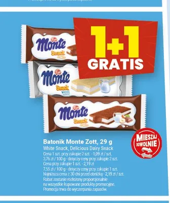 Batonik Monte Zott White Snack promocja w Twój Market