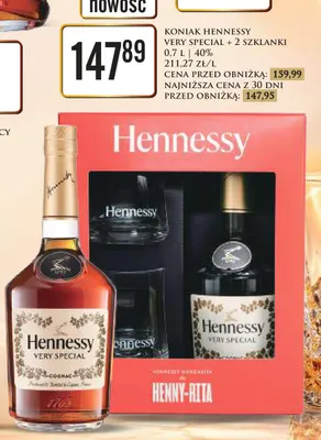 Koniak Hennessy Very Special + 2 szklanki promocja w Dino
