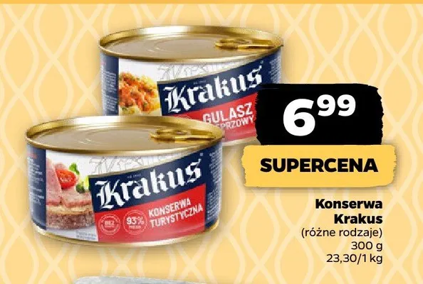 Konserwa Gulasz (różne rodzaje) promocja w Netto