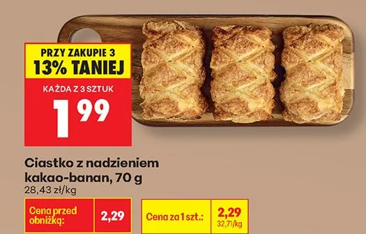 Ciastko z nadzieniem kakao-banan promocja w Biedronka