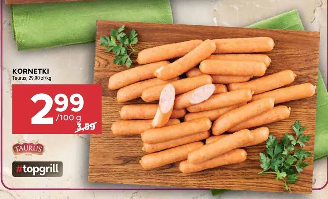 Kiełbaski kornetki Taurus promocja w Stokrotka