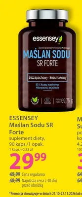 Suplement diety Maślan Sodu SR Forte Essensey promocja w Hebe