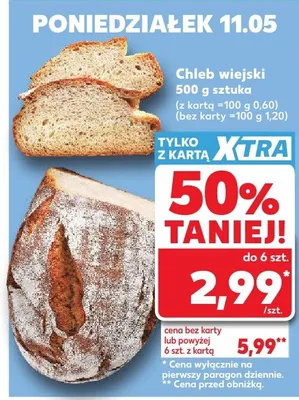 Chleb wiejski promocja w Kaufland