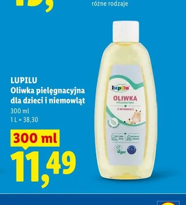 Oliwka pielęgnacyjna dla dzieci i niemowląt Lupilu promocja w Lidl