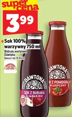 Sok 100% warzywny 750ml promocja w TOPAZ