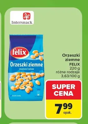 Orzeszki ziemne Felix smażone i solone promocja w Carrefour
