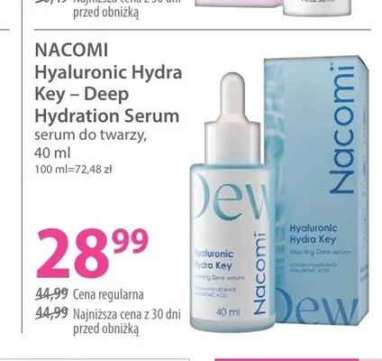 Serum do twarzy Nacomi Hyaluronic Hydra Key - Deep Hydration Serum promocja w Hebe