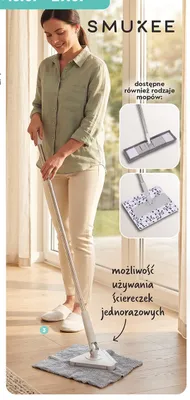Mop z 3 wymiennymi wkładami Smukee promocja w Biedronka