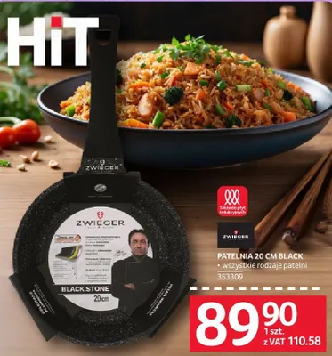 PATELNIA 20 CM BLACK promocja w Selgros