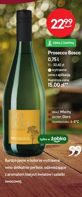 Wino musujące Prosecco Bosco promocja w Żabka