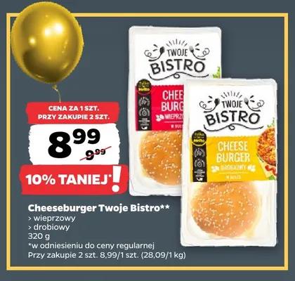 Cheeseburger wieprzowy Twoje Bistro promocja w Netto
