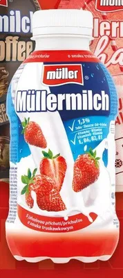 Napój mleczny Müller Müllermilch o smaku truskawkowym promocja w Kaufland