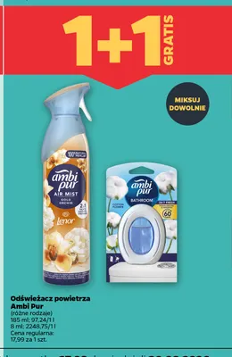 Odświeżacz powietrza do łazienki Ambi Pur Bathroom Cotton Flower promocja w Netto
