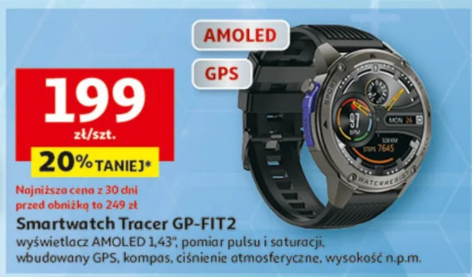 Smartwatch Tracer GP-FIT2 promocja w Auchan
