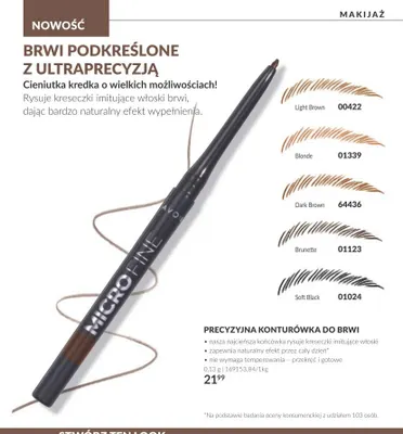 Precyzyjna konturówka do brwi Micro Fine Avon Blonde promocja w AVON